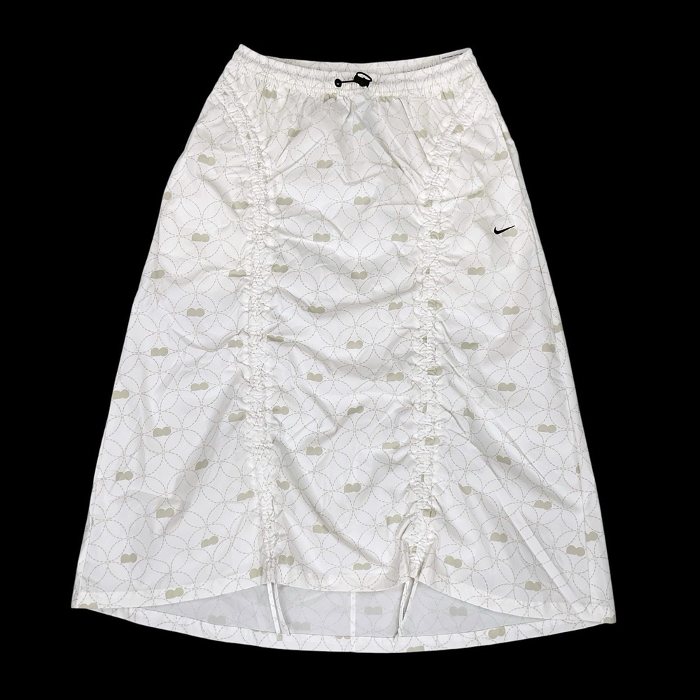 Nike Skirt Women Medium White Taupe Maxi Naomi Osaka‎ High-Waisted Woven NWT